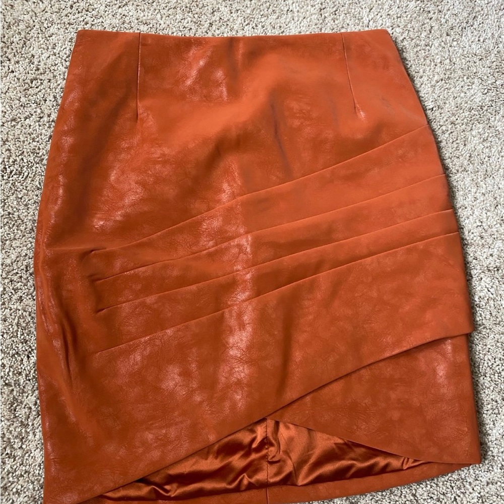 Guess Asymmetrical Orange Skirt